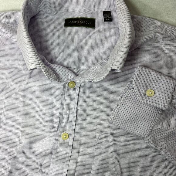 Joseph Abboud Men's Large Button-Down Long Sleeve Shirt Purple Super Soft Cotton - Picture 1 of 7